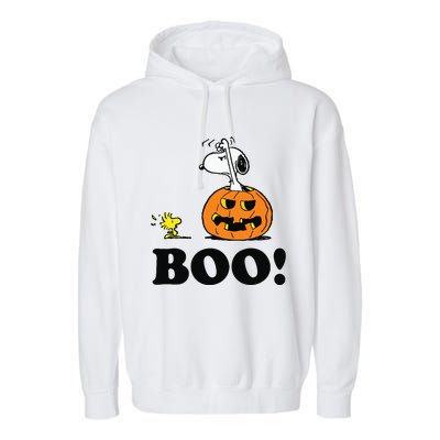 Halloween Boo Raglan Baseball Garment-Dyed Fleece Hoodie