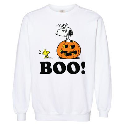 Halloween Boo Raglan Baseball Garment-Dyed Sweatshirt