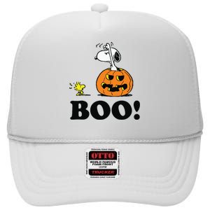 Halloween Boo Raglan Baseball High Crown Mesh Back Trucker Hat