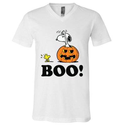 Halloween Boo Raglan Baseball V-Neck T-Shirt