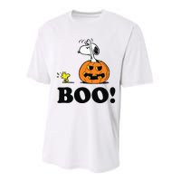 Halloween Boo Raglan Baseball Performance Sprint T-Shirt