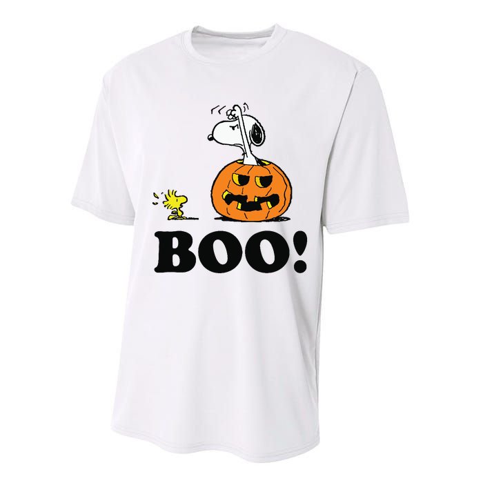 Halloween Boo Raglan Baseball Performance Sprint T-Shirt