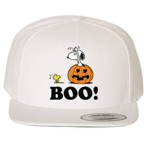 Halloween Boo Raglan Baseball Wool Snapback Cap