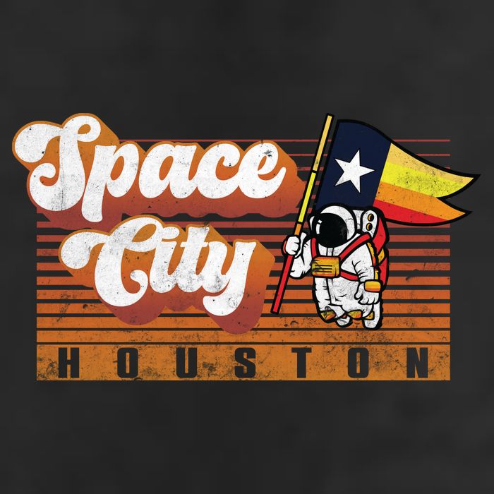 Houston Baseball Space City Astronaut Retro Distressed Cool Comfort Performance Bucket Hat