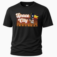 Houston Baseball Space City Astronaut Retro Distressed Cooling Performance Crew T-Shirt