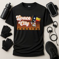 Houston Baseball Space City Astronaut Retro Distressed Cooling Performance Crew T-Shirt
