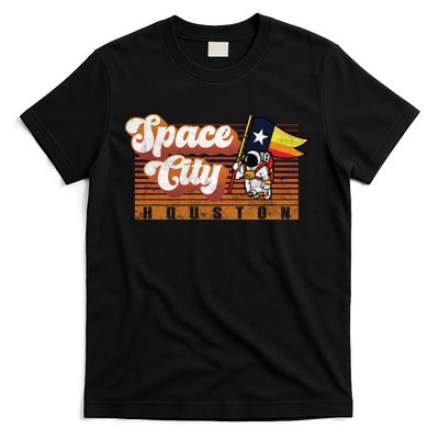 Houston Baseball Space City Astronaut Retro Distressed T-Shirt