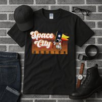 Houston Baseball Space City Astronaut Retro Distressed Tall T-Shirt