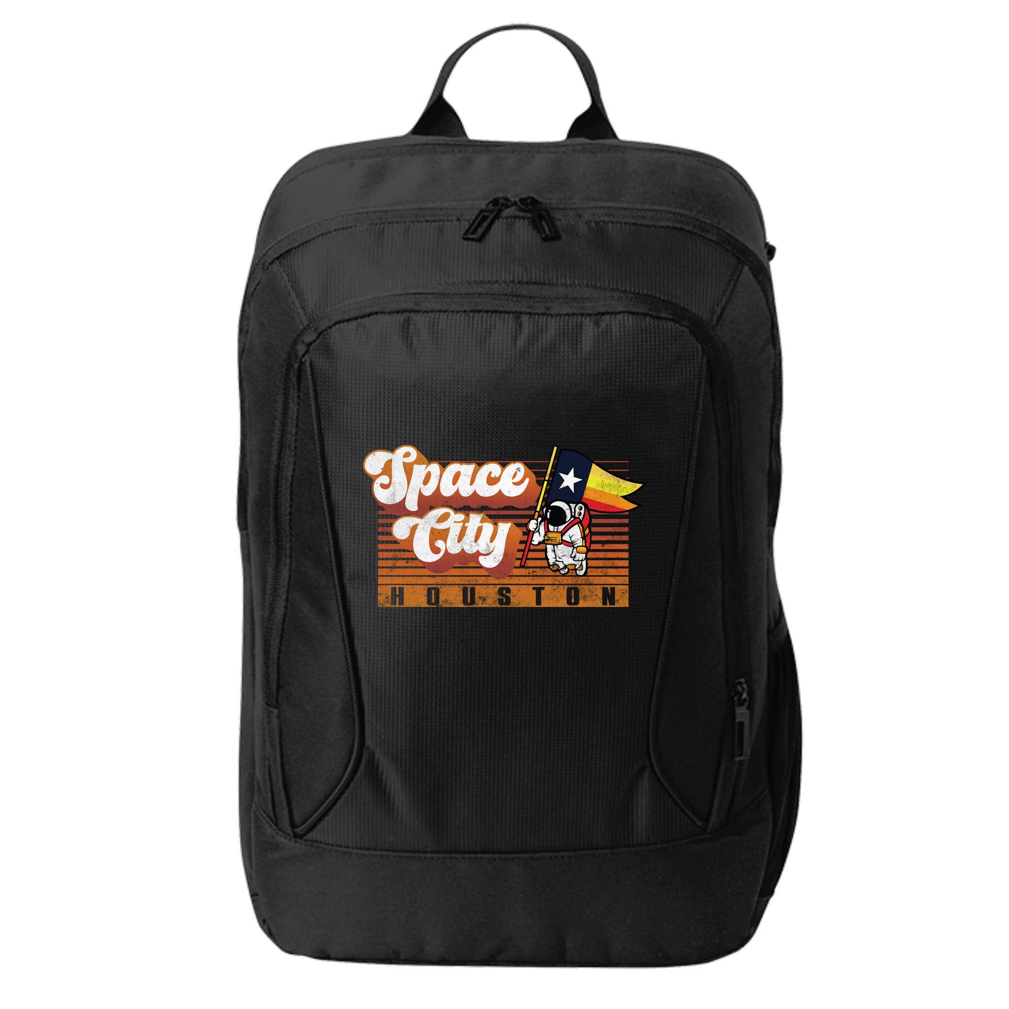 Houston Baseball Space City Astronaut Retro Distressed City Backpack