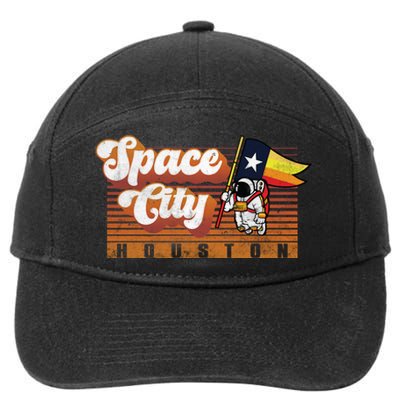 Houston Baseball Space City Astronaut Retro Distressed 7-Panel Snapback Hat