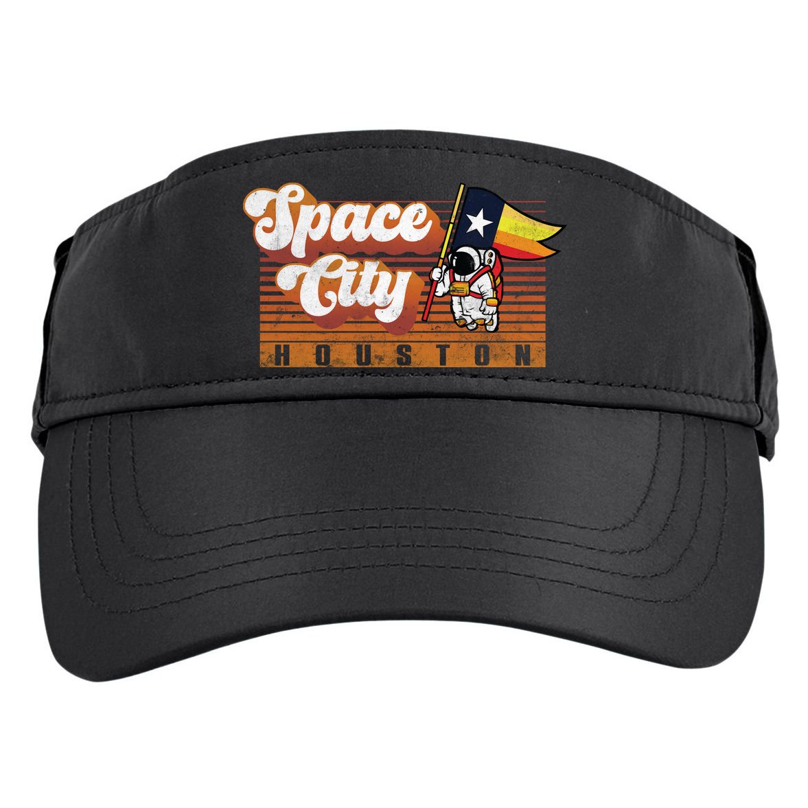 Houston Baseball Space City Astronaut Retro Distressed Adult Drive Performance Visor