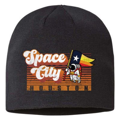 Houston Baseball Space City Astronaut Retro Distressed Sustainable Beanie