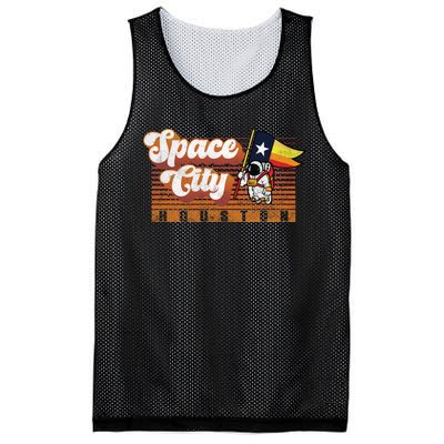 Houston Baseball Space City Astronaut Retro Distressed Mesh Reversible Basketball Jersey Tank