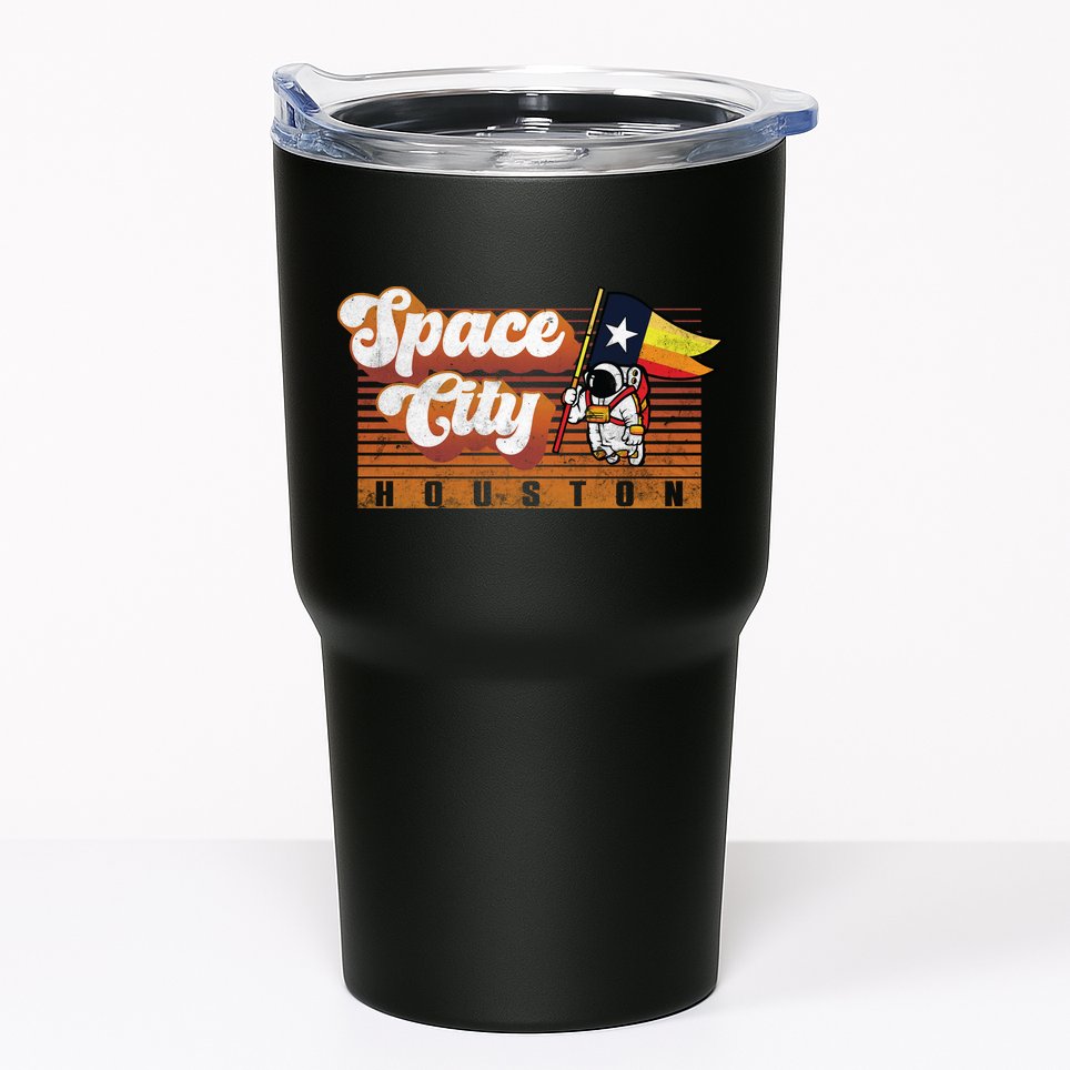 Houston Baseball Space City Astronaut Retro Distressed Tumbler