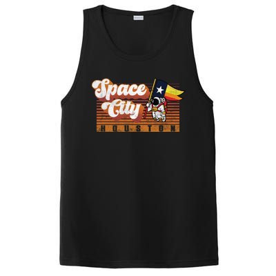 Houston Baseball Space City Astronaut Retro Distressed PosiCharge Competitor Tank