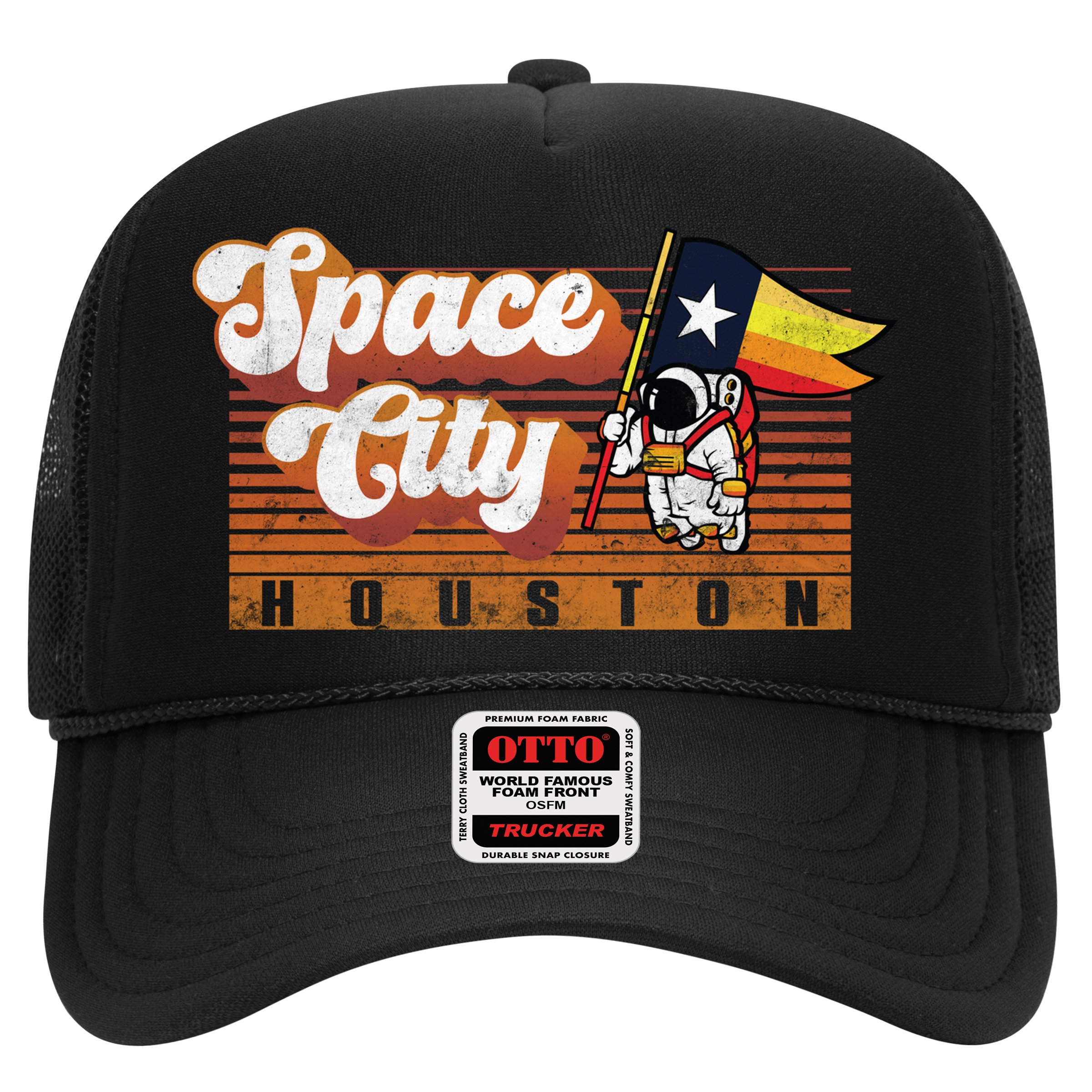 Houston Baseball Space City Astronaut Retro Distressed Hat