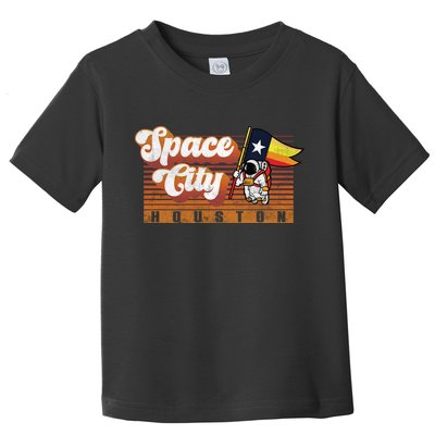 Houston Baseball Space City Astronaut Retro Distressed Toddler T-Shirt