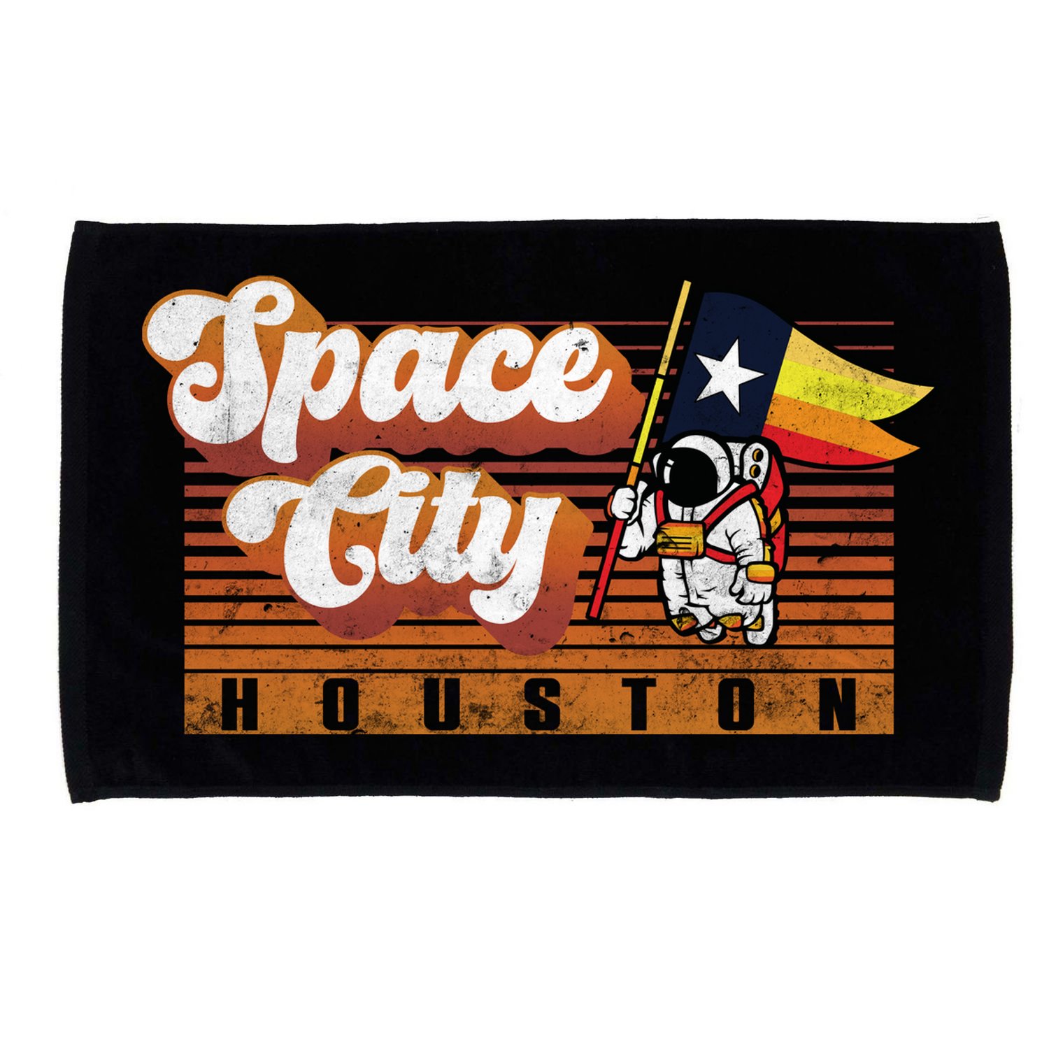 Houston Baseball Space City Astronaut Retro Distressed Microfiber Hand Towel