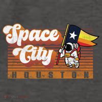 Houston Baseball Space City Astronaut Retro Distressed Vector Backpack