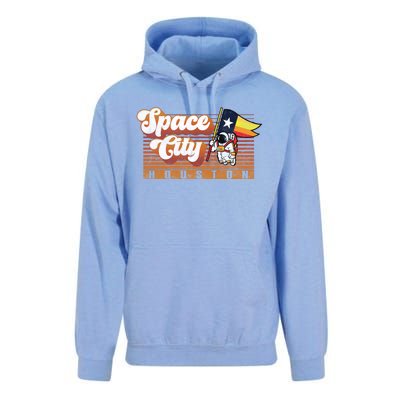 Houston Baseball Space City Astronaut Retro Distressed Unisex Surf Hoodie