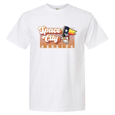 Houston Baseball Space City Astronaut Retro Distressed Garment-Dyed Heavyweight T-Shirt