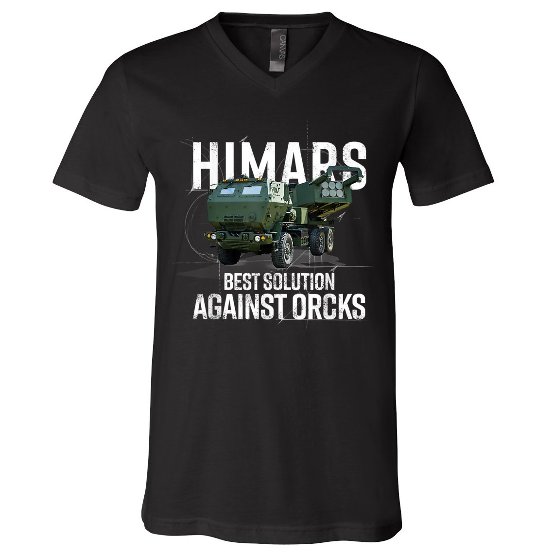 Himars Best Solution Against Orcks Army Ukarine USA V-Neck T-Shirt