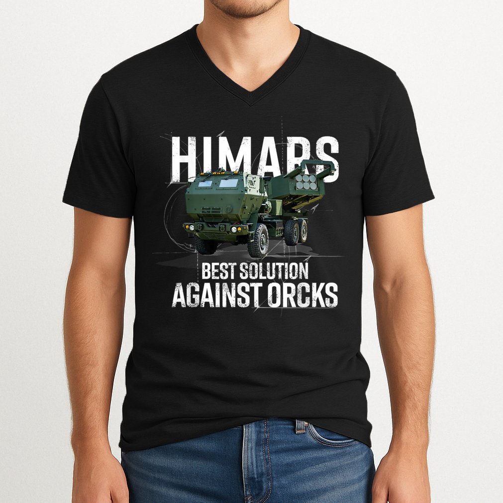 Himars Best Solution Against Orcks Army Ukarine USA V-Neck T-Shirt
