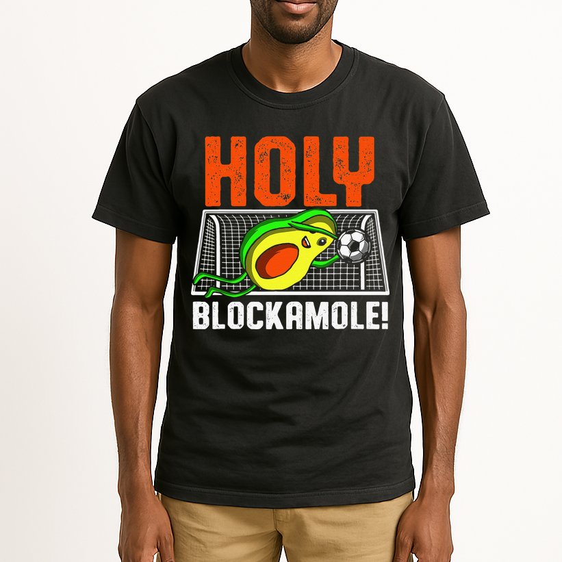 Holy Blockamole Soccer Blocker Funny Avocado Goalie Tall T-Shirt