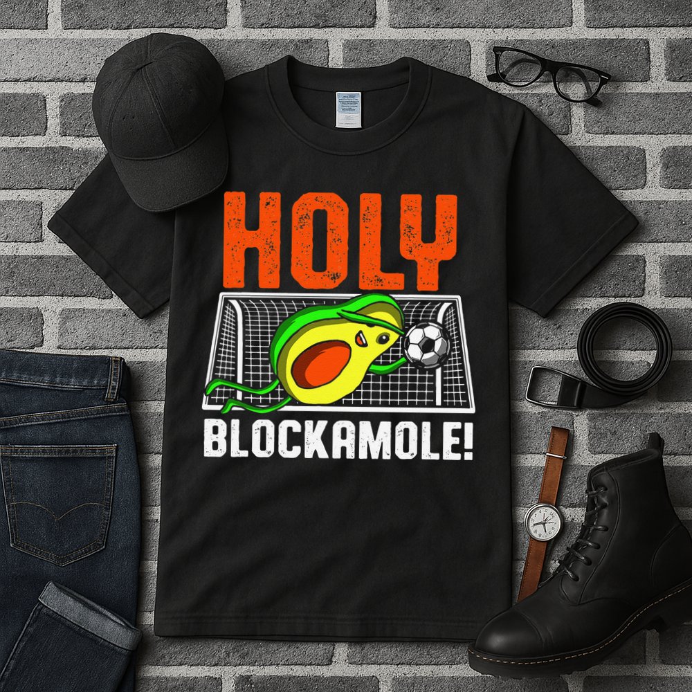 Holy Blockamole Soccer Blocker Funny Avocado Goalie Tall T-Shirt