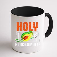 Holy Blockamole Soccer Blocker Funny Avocado Goalie Mug