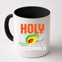 Holy Blockamole Soccer Blocker Funny Avocado Goalie Mug