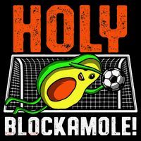 Holy Blockamole Soccer Blocker Funny Avocado Goalie Drawstring Bag