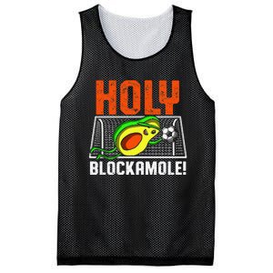 Holy Blockamole Soccer Blocker Funny Avocado Goalie Mesh Reversible Basketball Jersey Tank