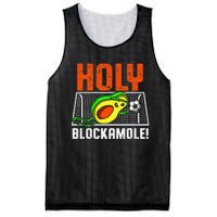 Holy Blockamole Soccer Blocker Funny Avocado Goalie Mesh Reversible Basketball Jersey Tank