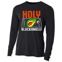 Holy Blockamole Soccer Blocker Funny Avocado Goalie Cooling Performance Long Sleeve Crew