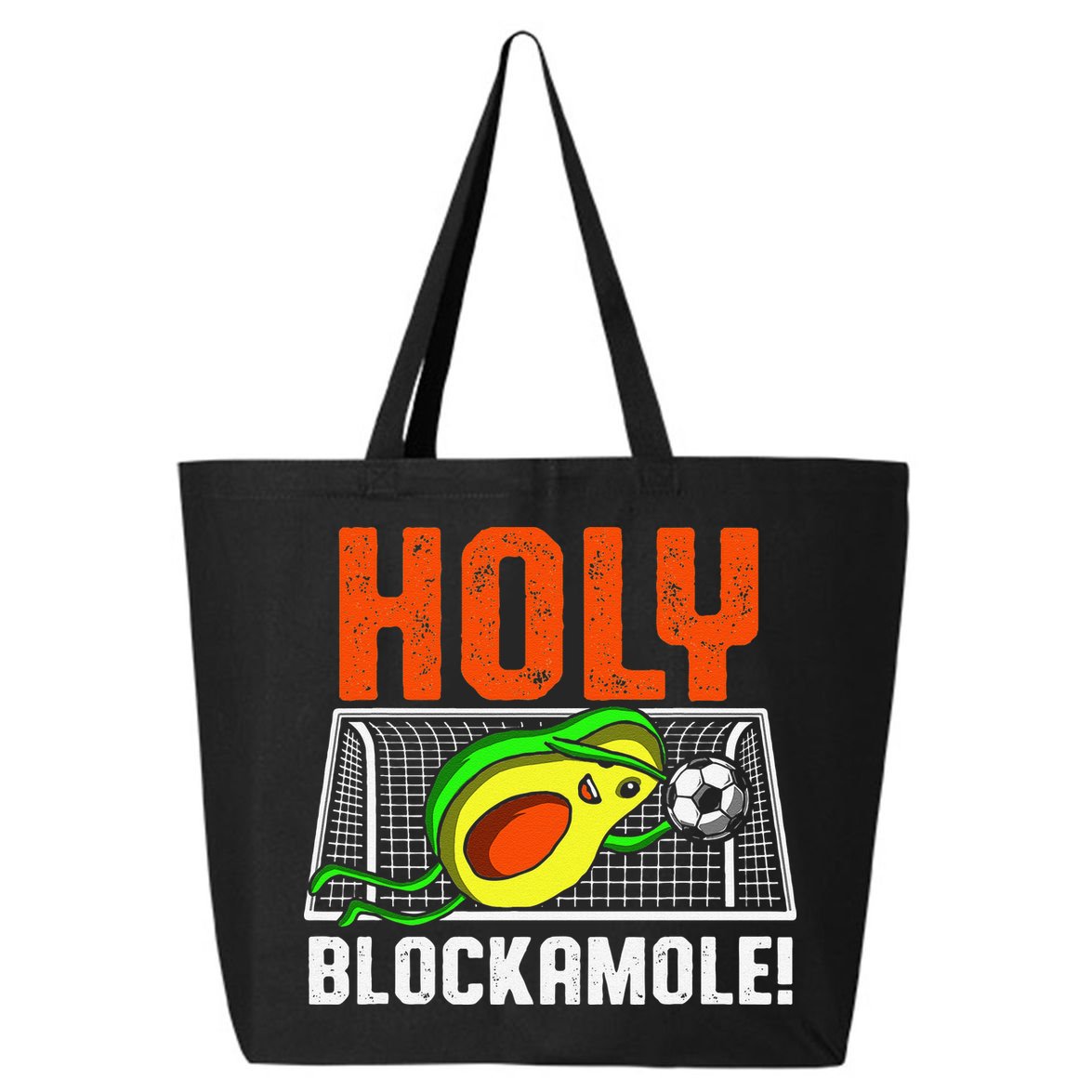 Holy Blockamole Soccer Blocker Funny Avocado Goalie 25L Jumbo Tote
