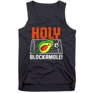 Holy Blockamole Soccer Blocker Funny Avocado Goalie Tank Top