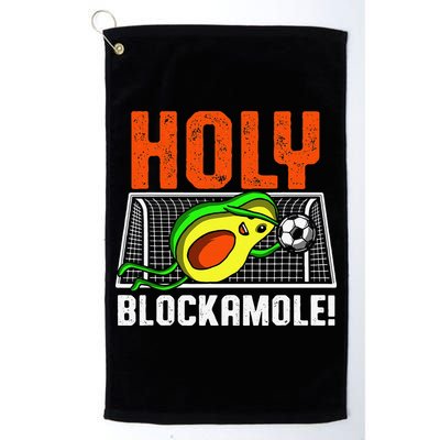 Holy Blockamole Soccer Blocker Funny Avocado Goalie Golf Towel