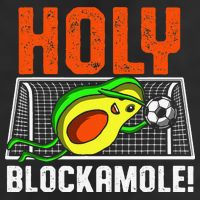 Holy Blockamole Soccer Blocker Funny Avocado Goalie Golf Towel