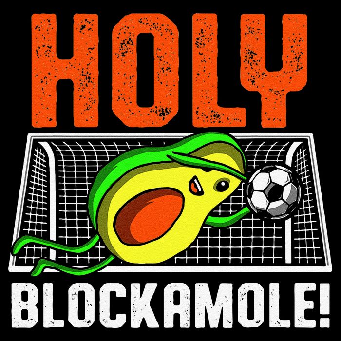Holy Blockamole Soccer Blocker Funny Avocado Goalie Crop Top