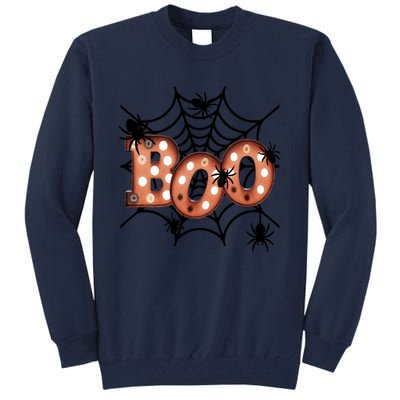 Halloween Boo Spiderweb Scary Spooky Halloween Tall Sweatshirt