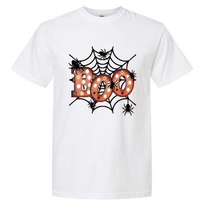 Halloween Boo Spiderweb Scary Spooky Halloween Garment-Dyed Heavyweight T-Shirt