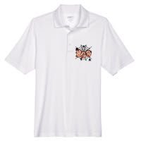 Halloween Boo Spiderweb Scary Spooky Halloween Men's Origin Performance Pique Polo