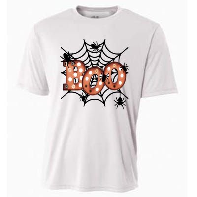 Halloween Boo Spiderweb Scary Spooky Halloween Cooling Performance Crew T-Shirt