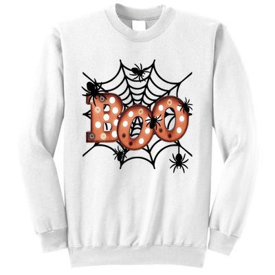 Halloween Boo Spiderweb Scary Spooky Halloween Sweatshirt