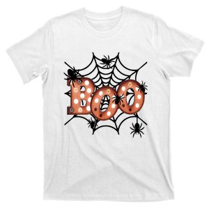 Halloween Boo Spiderweb Scary Spooky Halloween T-Shirt