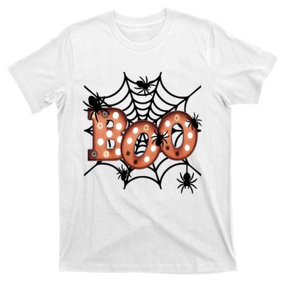 Halloween Boo Spiderweb Scary Spooky Halloween T-Shirt