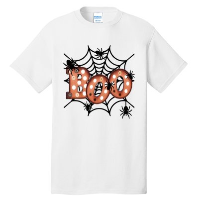 Halloween Boo Spiderweb Scary Spooky Halloween Tall T-Shirt