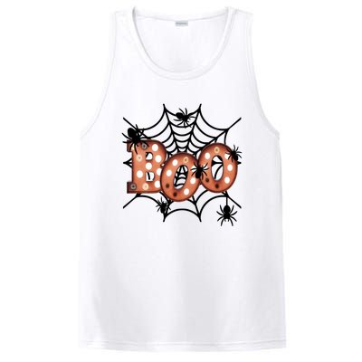 Halloween Boo Spiderweb Scary Spooky Halloween PosiCharge Competitor Tank