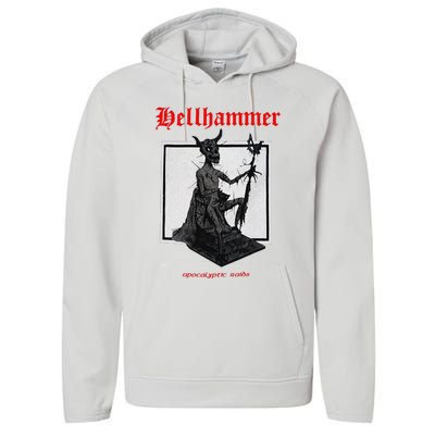 Hellhammer Black Statue Performance Fleece Hoodie